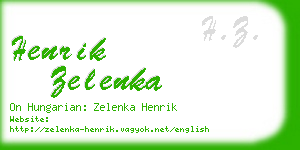 henrik zelenka business card